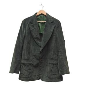 Vintage Lee Forest Green Blazer 42R – Men’s Two-Button Wide-Notch Lapel Jacket